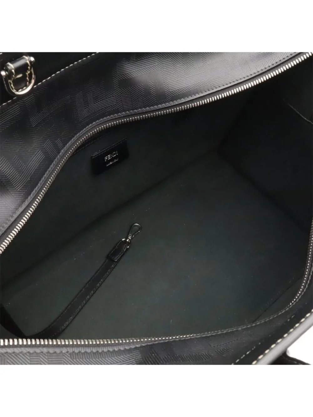 Fendi Peekaboo IC You Forty 8 Tote Large Leather Black Silver Shoulder Pouch